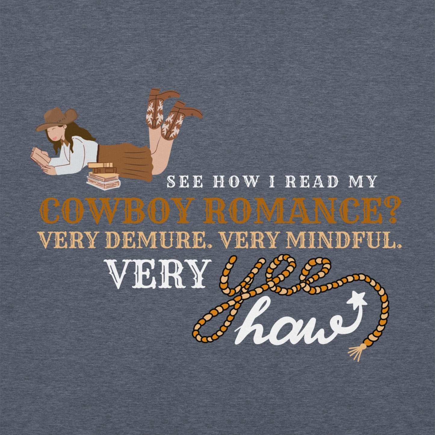 Demure Cowboy Romance Unisex Hoodie