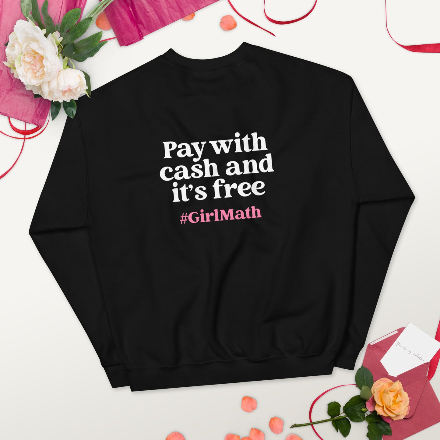 "Magnolia's Morning Mocha" Pink Logo Double-Sided w/Quote [Stay With Me] Unisex Sweatshirt