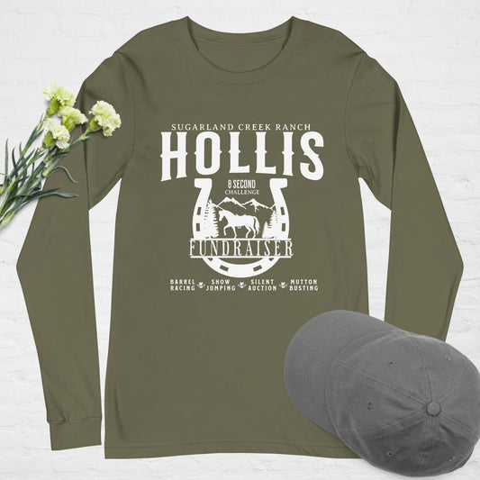 "Hollis Fundraiser" Logo Double-Sided w/Names Unisex Long Sleeve Tee
