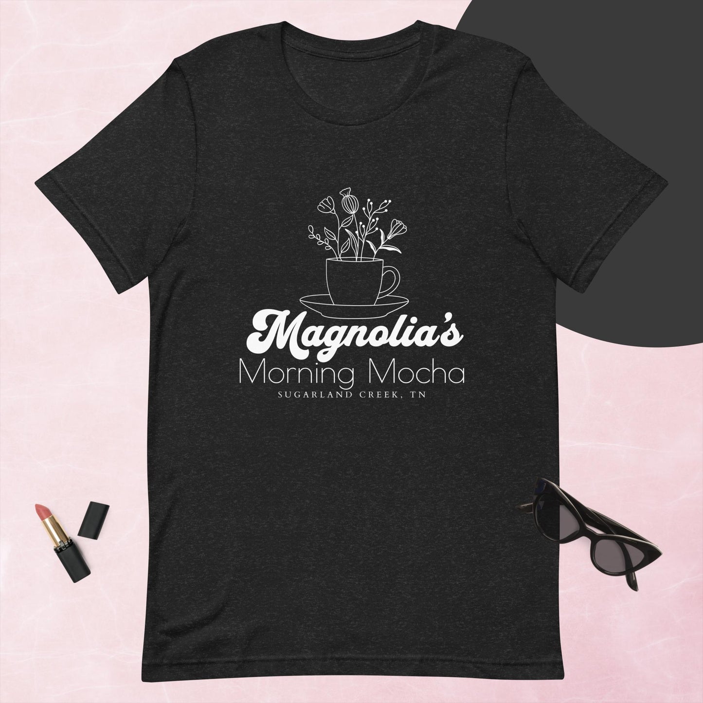 "Magnolia's Morning Mocha" White Logo [Stay With Me] Unisex T-shirt