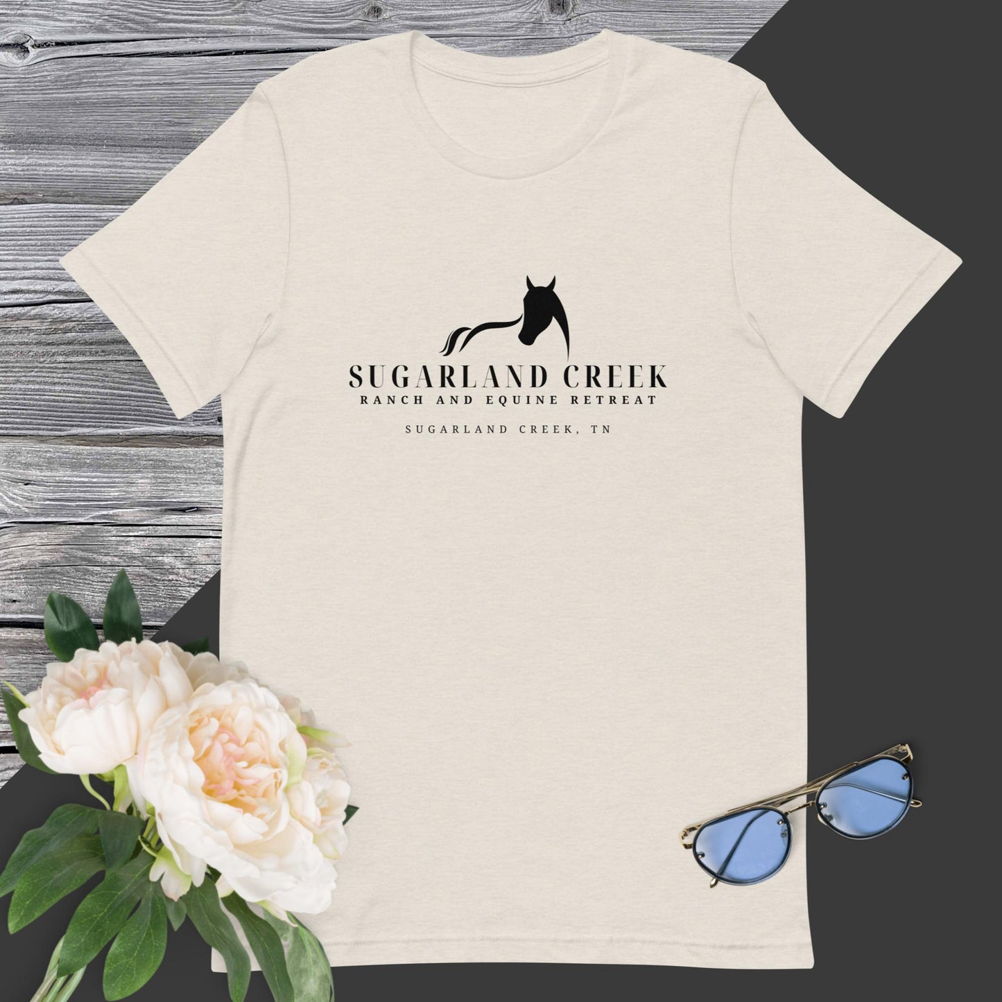 Sugarland Creek Logo in black Unisex t-shirt